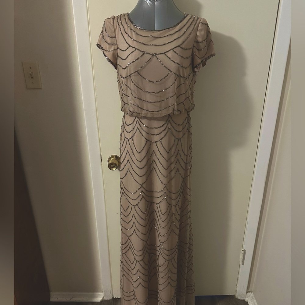 Adrianna Papell Beaded Gown Size 6P